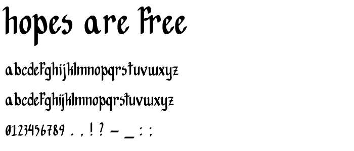 Hopes are free font